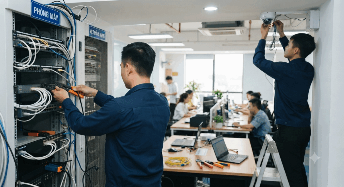 Sửa chữa điện, mạng và camera văn phòng